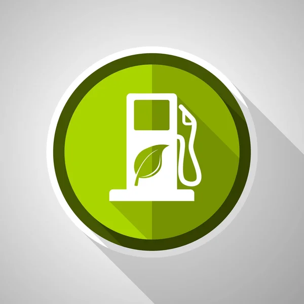 Ethanol Groene Vector Pictogram Plat Ontwerp Biodiesel Symbool — Stockvector