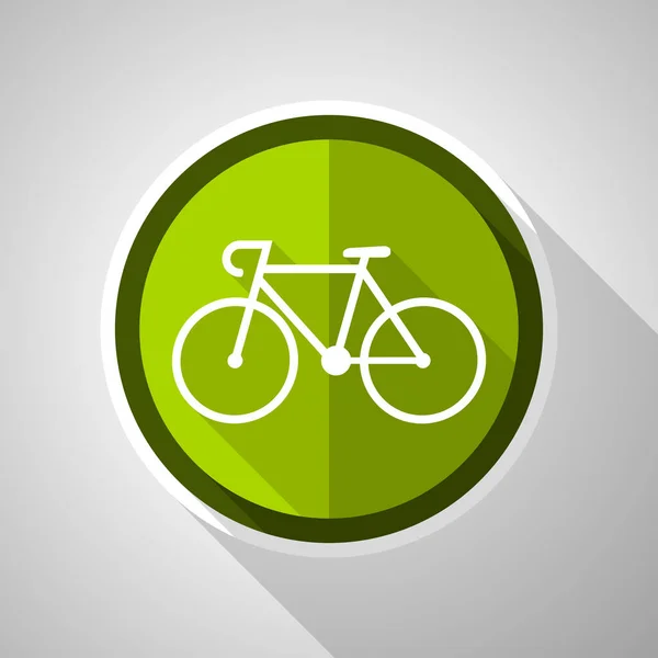 Icône Vectorielle Verte Vélo Symbole Vélo Design Plat — Image vectorielle