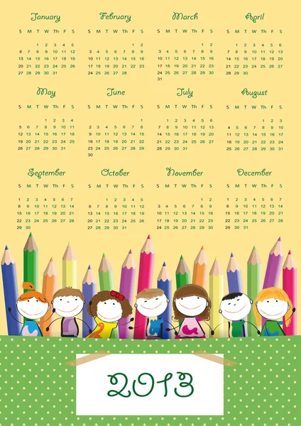 Calendario 2013 — Archivo Imágenes Vectoriales