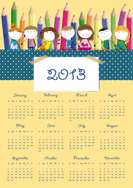 Calendario 2013 — Archivo Imágenes Vectoriales