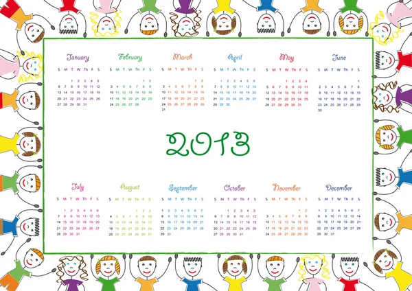 Kalender 2013 — Stockvector