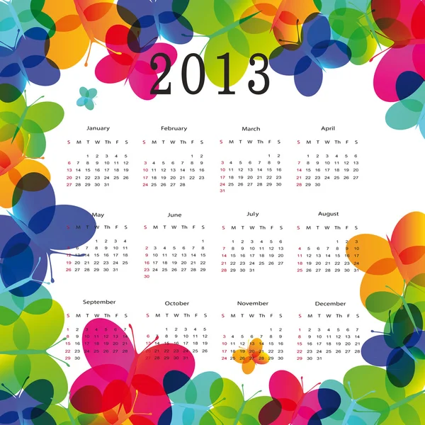 Kalender 2013 — Stock vektor