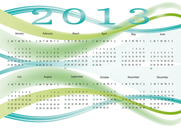 Calendário 2013 — Vetor de Stock