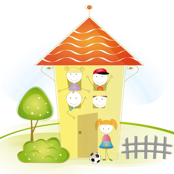 Maison d'enfants — Image vectorielle