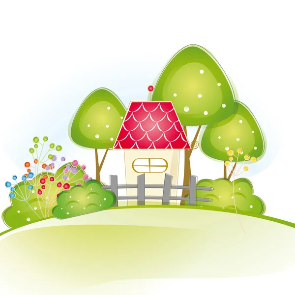 Cute house — Stock Vector