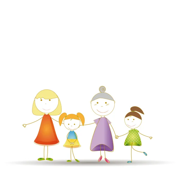 快乐的家庭 — 图库矢量图片