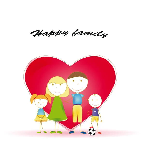 Famille d'amour — Image vectorielle