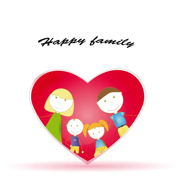 Famille d'amour — Image vectorielle