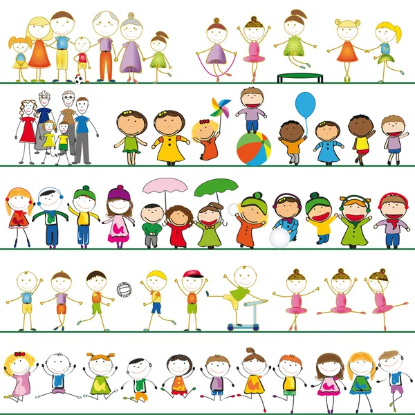 Kreslený národy Royalty Free Stock Vektory