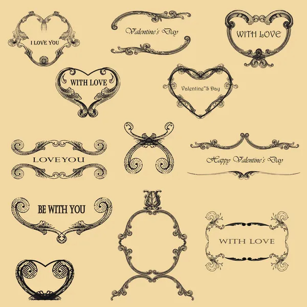 Set van Valentijn — Stockvector