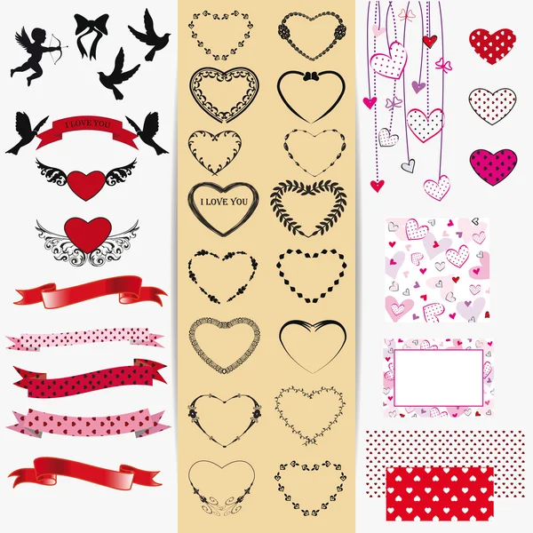 Set of Valentine Stock Illustration