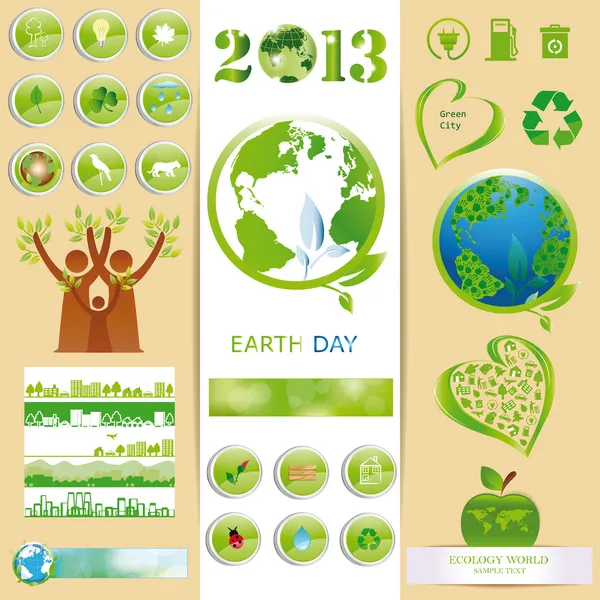 Ecology sets — Stock Vector