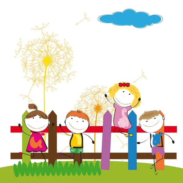 Happy kids — Stock Vector