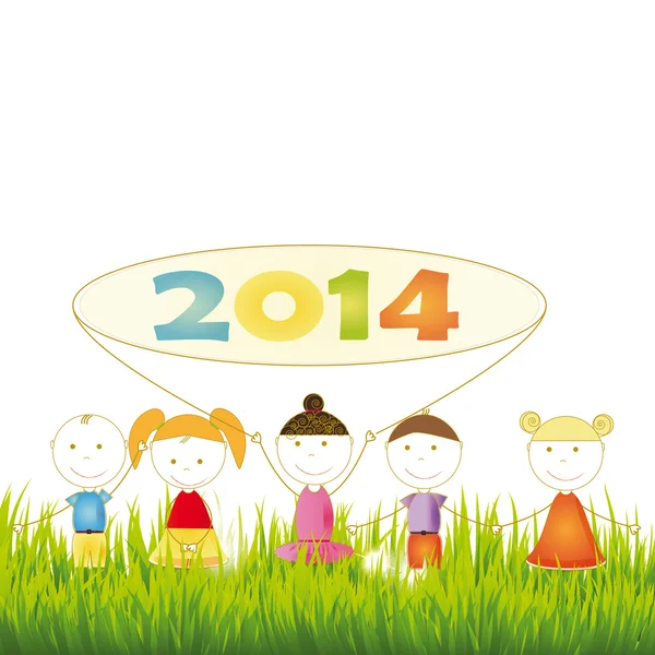 Νέο έτος 2014 — Διανυσματικό Αρχείο