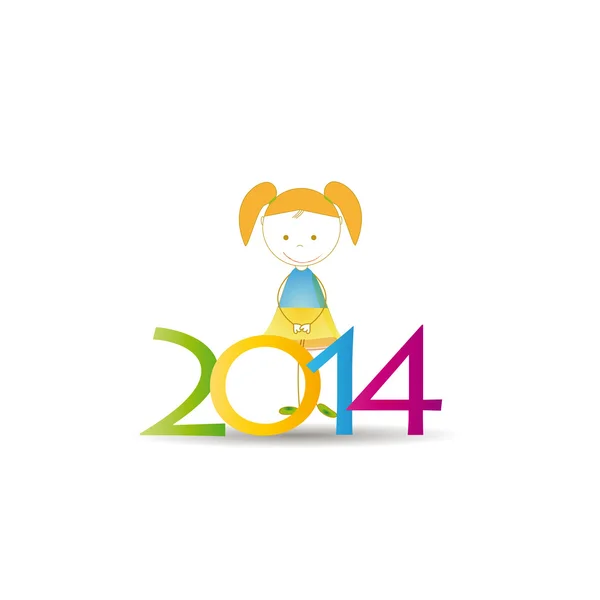 Nuevo año 2014 — Archivo Imágenes Vectoriales
