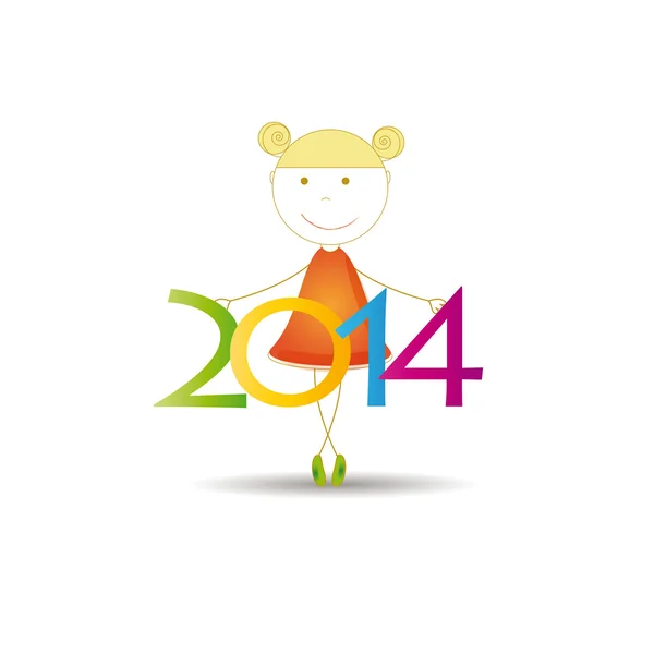 Yeni yıl 2014 — Stok Vektör