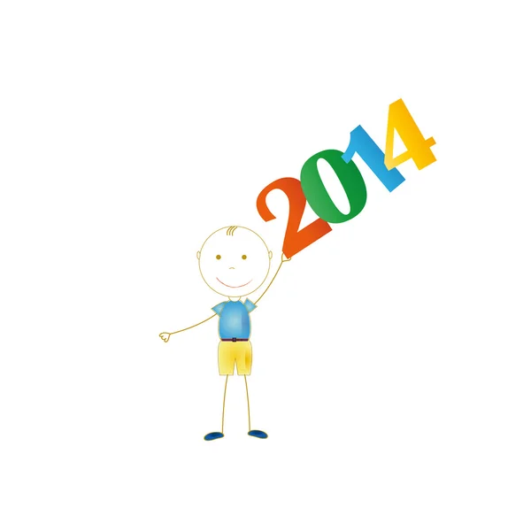 Neues Jahr 2014 lizenzfreie Stockillustrationen
