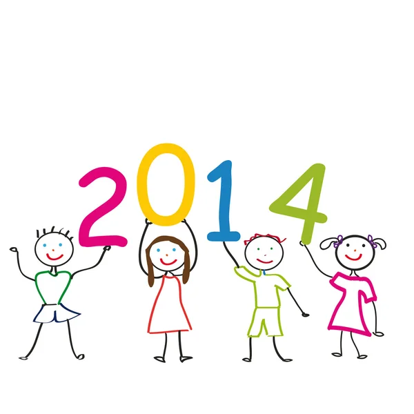 Neues Jahr 2014 Vektorgrafiken
