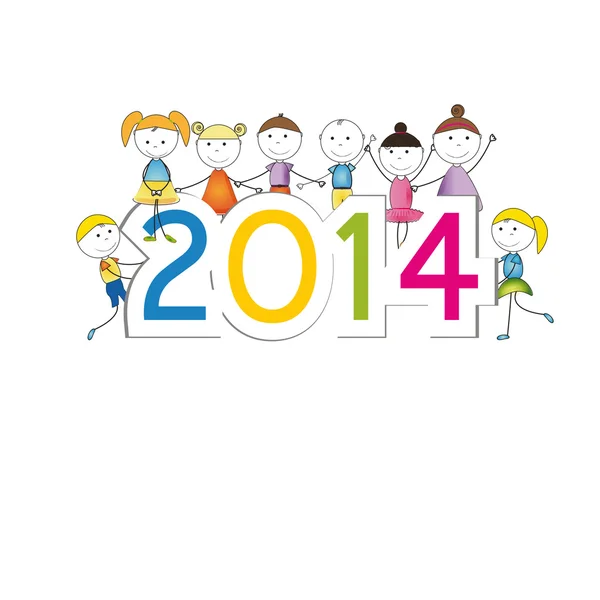 Nový rok 2014 — Stockový vektor