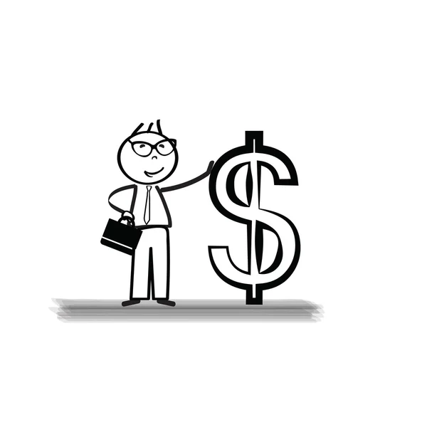 Man and money — Stock Vector