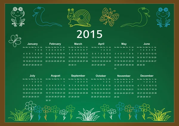 Календар 2015 — стоковий вектор