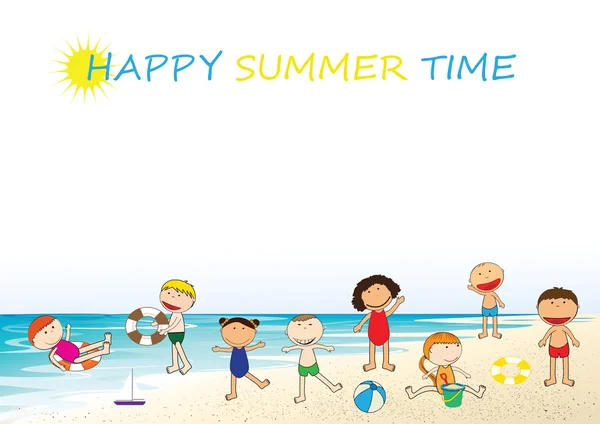 Happy summer time — Stock Vector