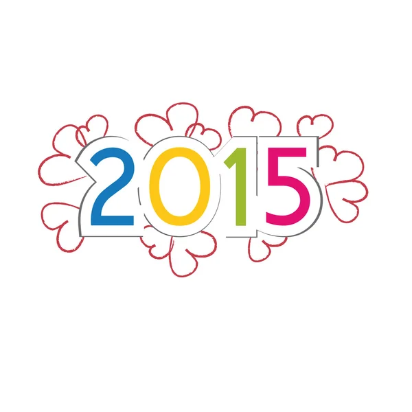 Nuevo año 2015 — Vector de stock