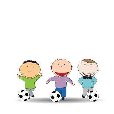 mutlu çocuklar ve futbol