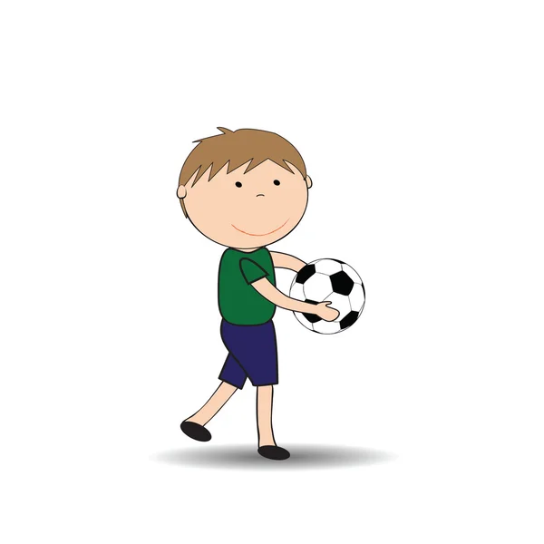 Niños felices y fútbol — Archivo Imágenes Vectoriales