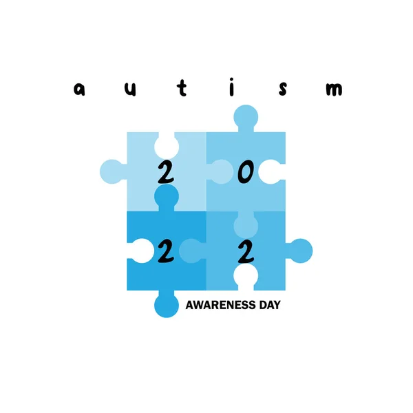 Journée Sensibilisation Autisme Avril 2022 — Image vectorielle