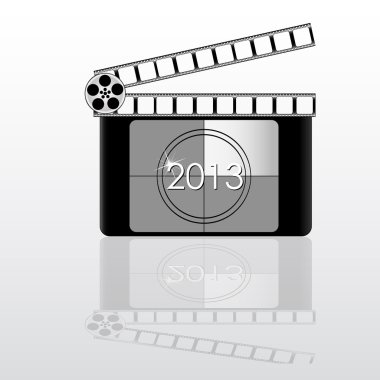 Renkli 2013 Yılı Film Geri sayım Vektörü