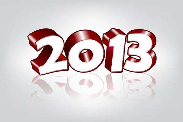 Nuevo 2013 año tarjeta de felicitación, vector — Vector de stock