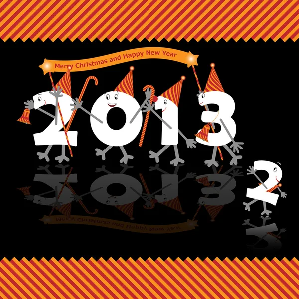 การ์ตูน 2013 ปีใหม่ — ภาพเวกเตอร์สต็อก