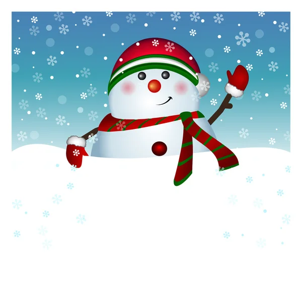 Χιονάνθρωπος κάρτα, διάνυσμα — Διανυσματικό Αρχείο