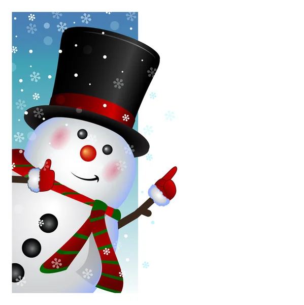 Χιονάνθρωπος κάρτα, διάνυσμα — Διανυσματικό Αρχείο