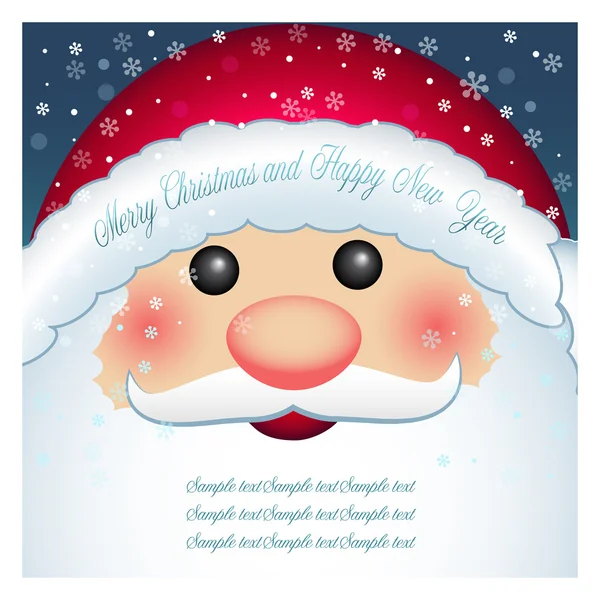 Tarjeta de Santa Claus, vector — Vector de stock