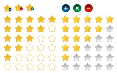 renkli yıldız favori düğme, vektör