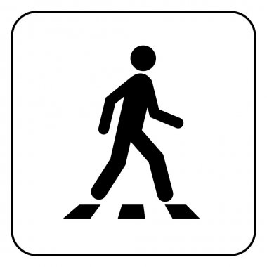 Pedestrian symbol, vector
