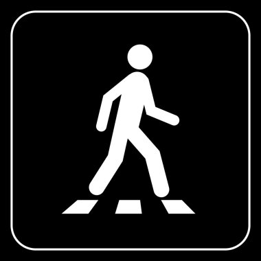 Pedestrian symbol, vector clipart