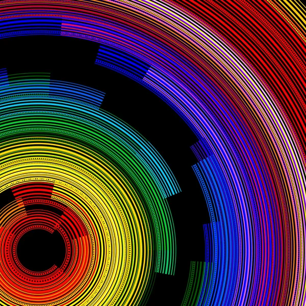 Colore astratto a spirale con sfondo quadrato - Vettore — Vettoriale Stock