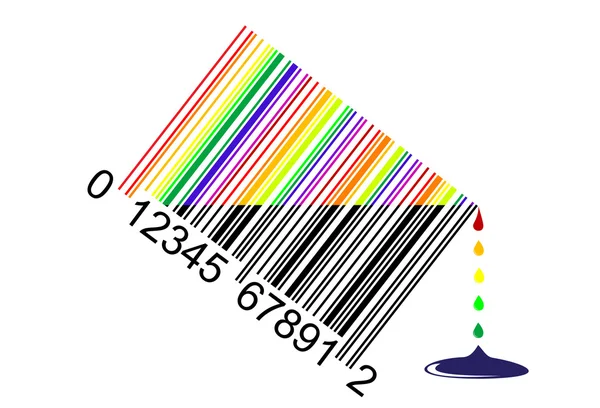 Colorful liquid bar code, perfect for sale, vector — Stock Vector