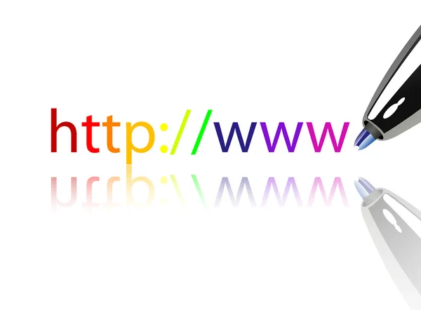 Renkli web adresi, vektör — Stok Vektör