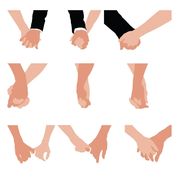 Paren hand in hand, vector — Stockvector