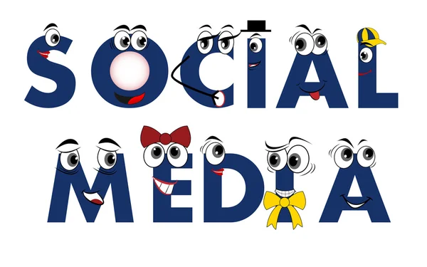 社会媒体的字符-网络、 矢量 — 图库矢量图片