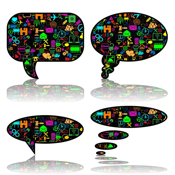 Social Media, communication bubbles in the global computer netwo — Stock Vector