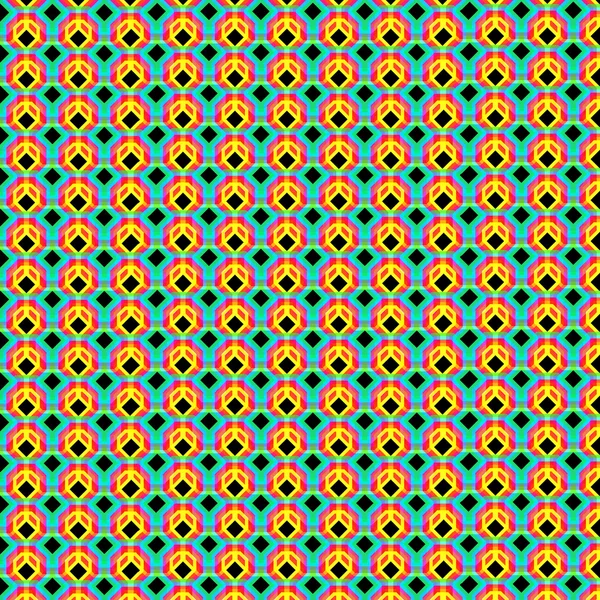 Abstract naadloze achtergrond met kleurrijke zeshoeken, vector — Stockvector