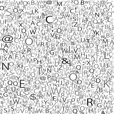 alfabe arka plan, vektör