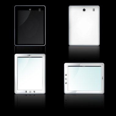 Beyaz tablet bilgisayar, vektör