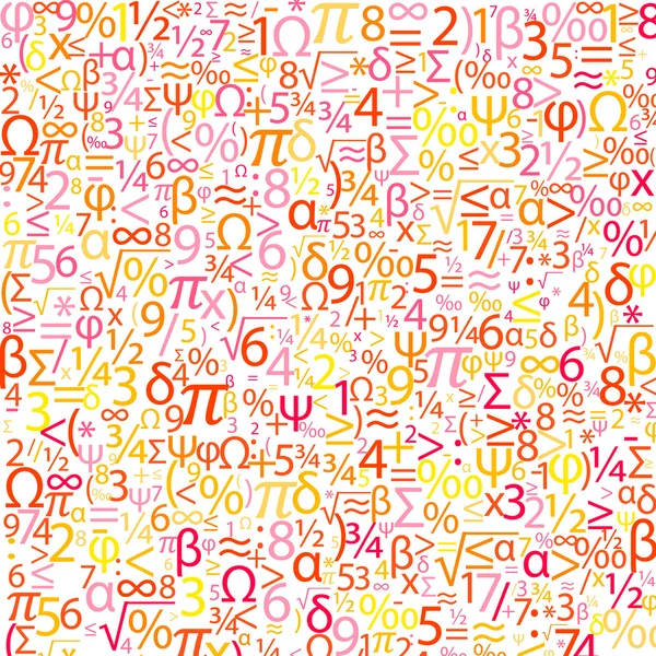 Colorful background with numbers, vector — Stock Vector