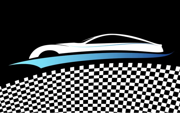 Azul coche vector símbolo, vector — Vector de stock